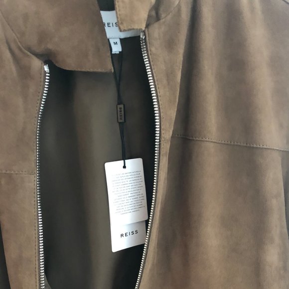 Reiss Suede Leather Zip Jacket - Picture 7 of 7